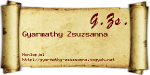 Gyarmathy Zsuzsanna névjegykártya
